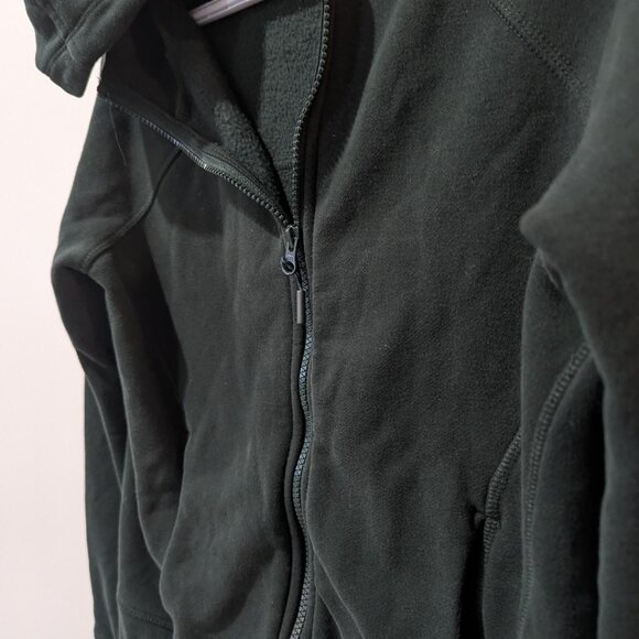 Lole Hunter Green Scuba Style Zip Up Hoodie Women's M Athleisure 24 Inch L - Picture 3 of 9